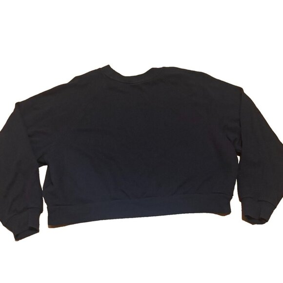 Vintage Levis Sweater Womens Small Black Cropped Logo Pullover Ladies Size M - Picture 6 of 8